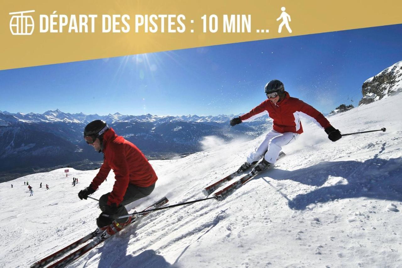 Plein Ciel I Balcony I Close To Cable Cars I Car Park Crans-Montana Exterior foto